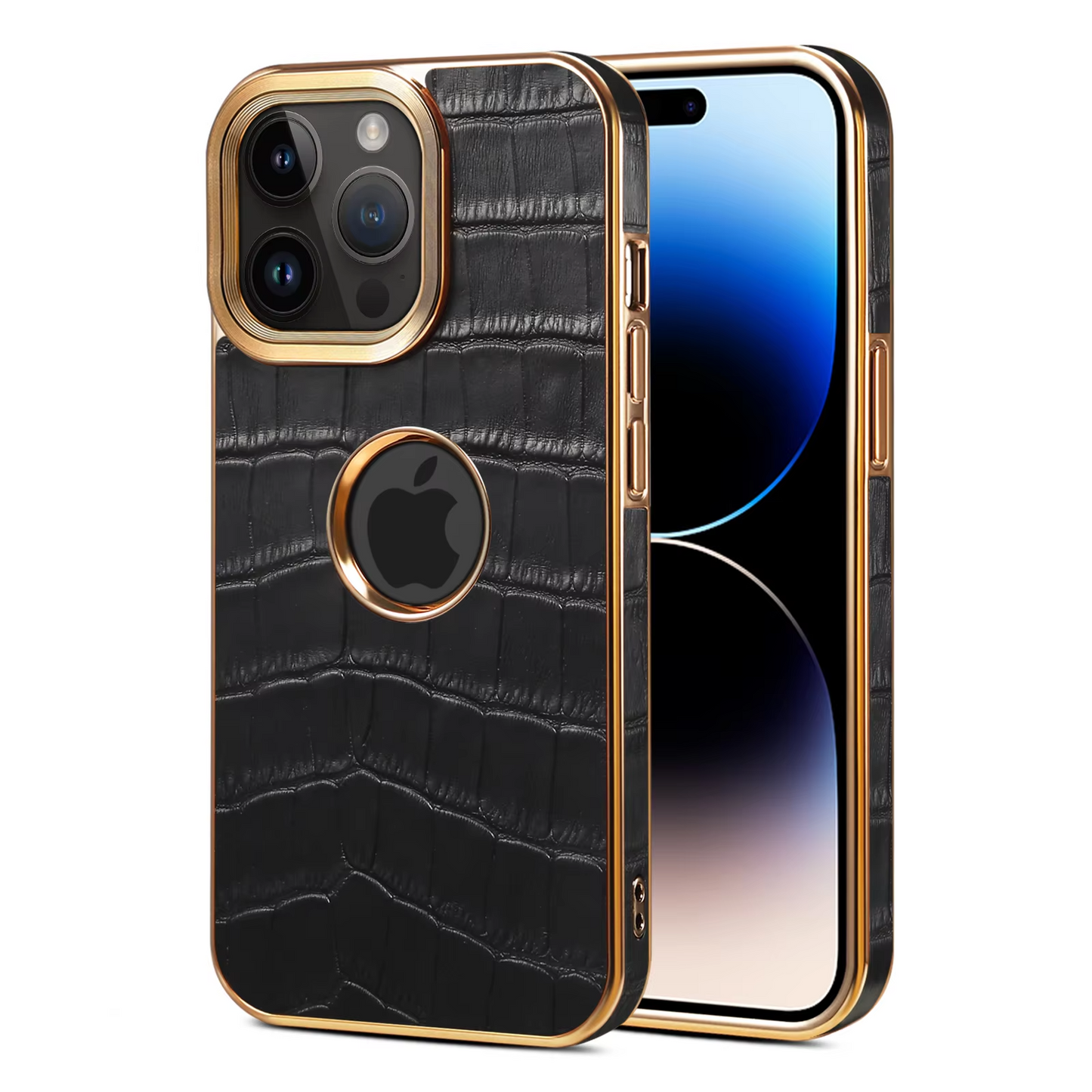 Luxury Croc Texture Leather Case - iPhone