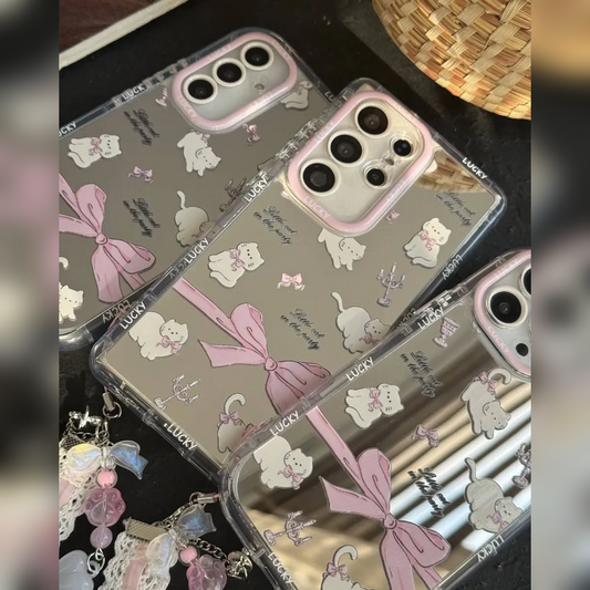 Cute Cat and Bow Case - Samsung