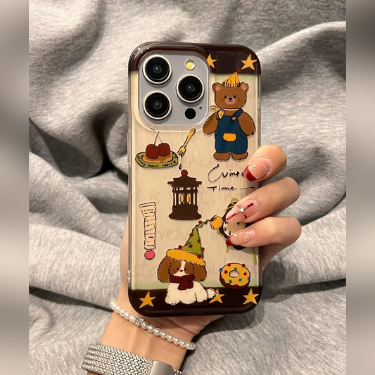 Whimsical Teddy & Vintage Charm Case