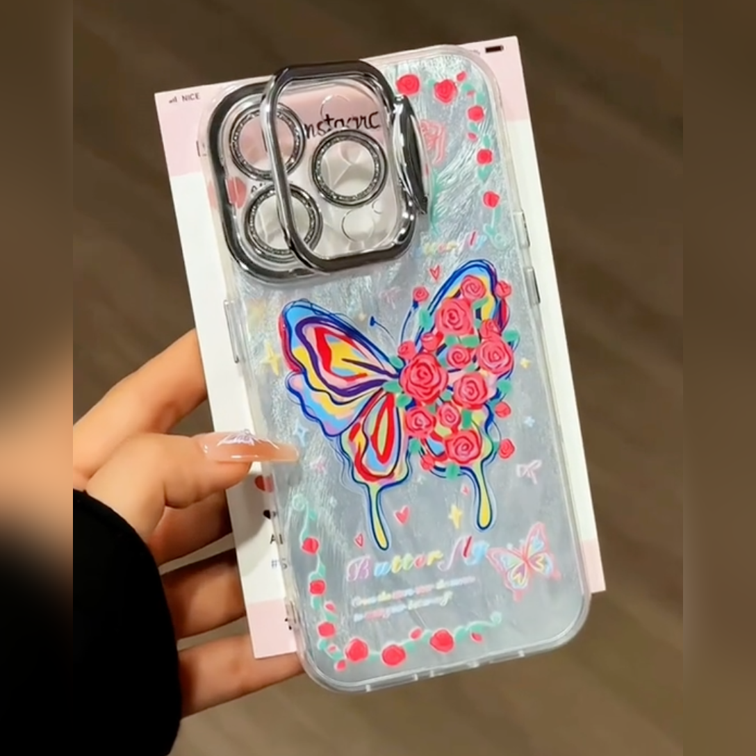 Glittering Butterfly Blossom Case