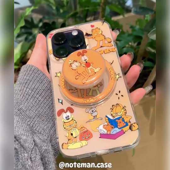 Garfield Cartoon Case with Phone Gripper