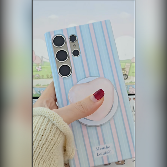 BoldStripe Heart Pop Case - Samsung