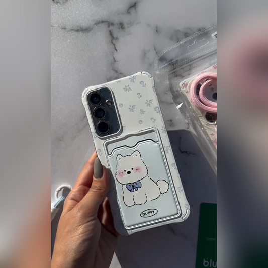 Aesthetic Cat Bowknot Wallet Case - Samsung