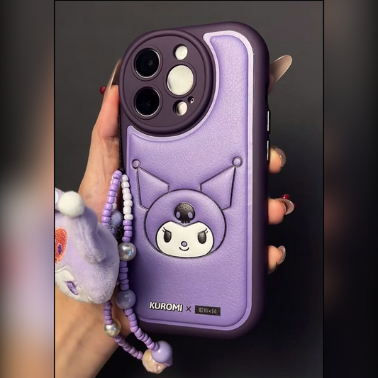 Adorable Kuromi Case with Plush Charm