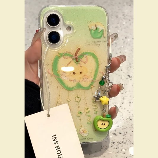 Ethereal Glow Charm Glitter Case