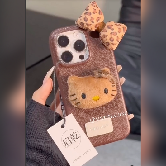 3D Kitty Bow Charm Phone Case