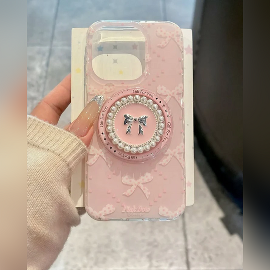 Chic Bow Design Pop Grip Case