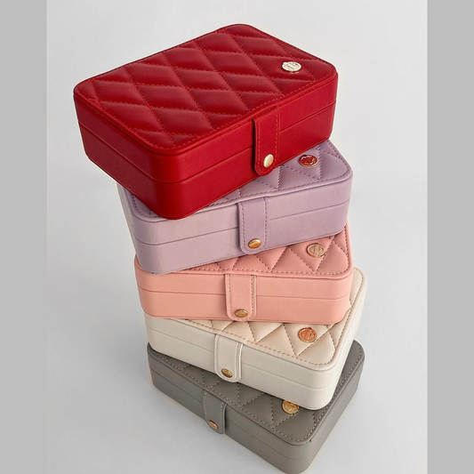 Elegant Quilted Jewelry Organizer Box