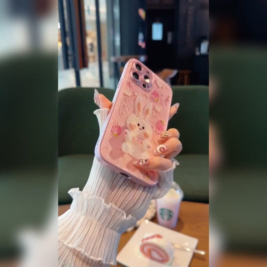 Charming Bunny 3D Plush Phone Case