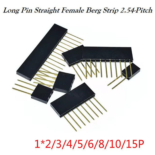 Female Berg Strip 2.54mm Straight Header Pin
