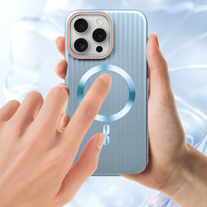 Frosted Stripes Pattern Magsafe Case- iPhone