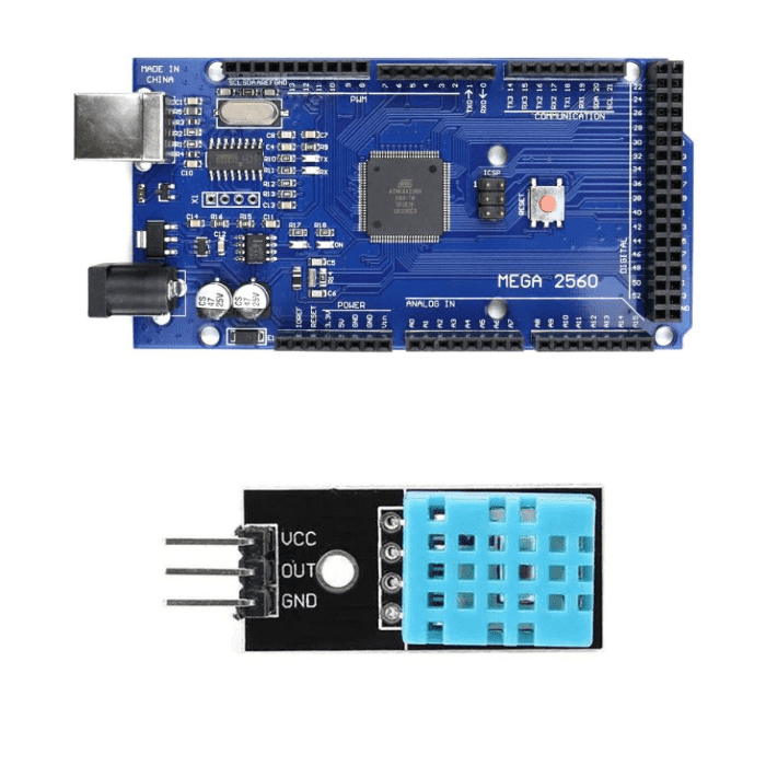 Arduino Mega 2560 + DHT11 Sensor Module