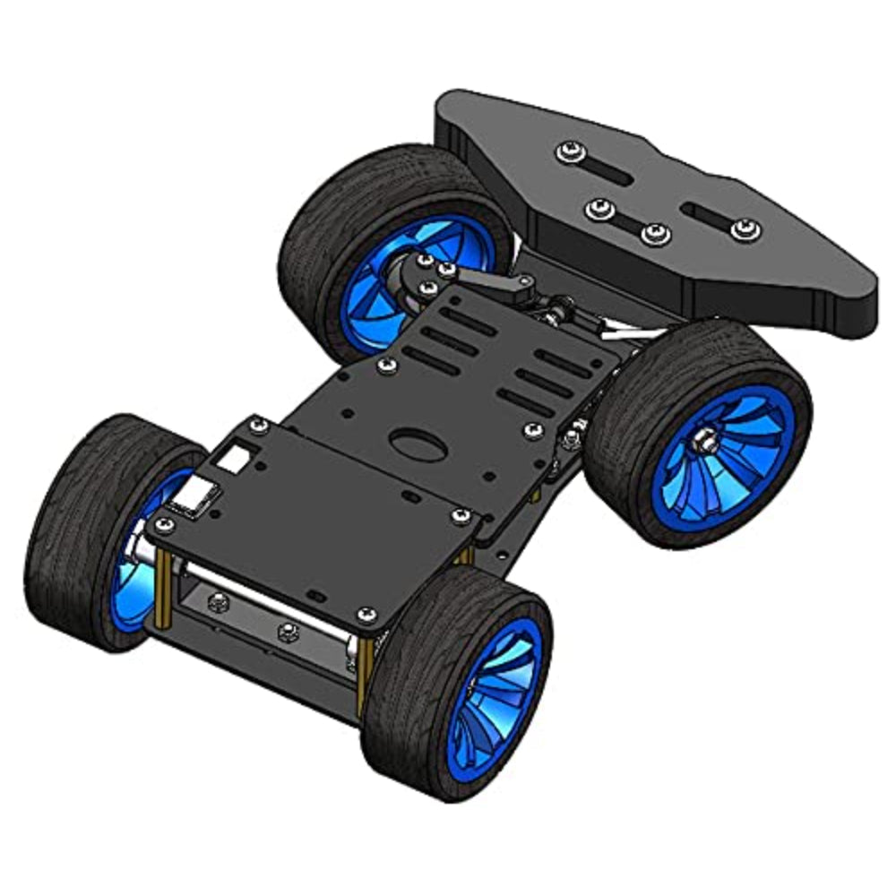 Metal chassis smart car chassis steering 4WD car rear drive metal motor PS2 control