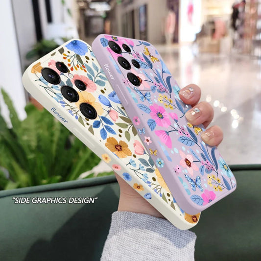 Floral Flourish Pattern Case - Samsung