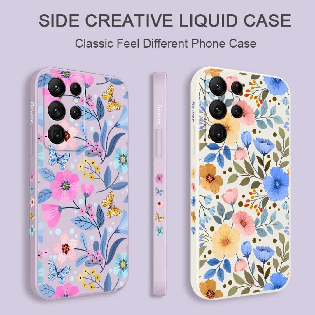 Floral Flourish Pattern Case - Samsung