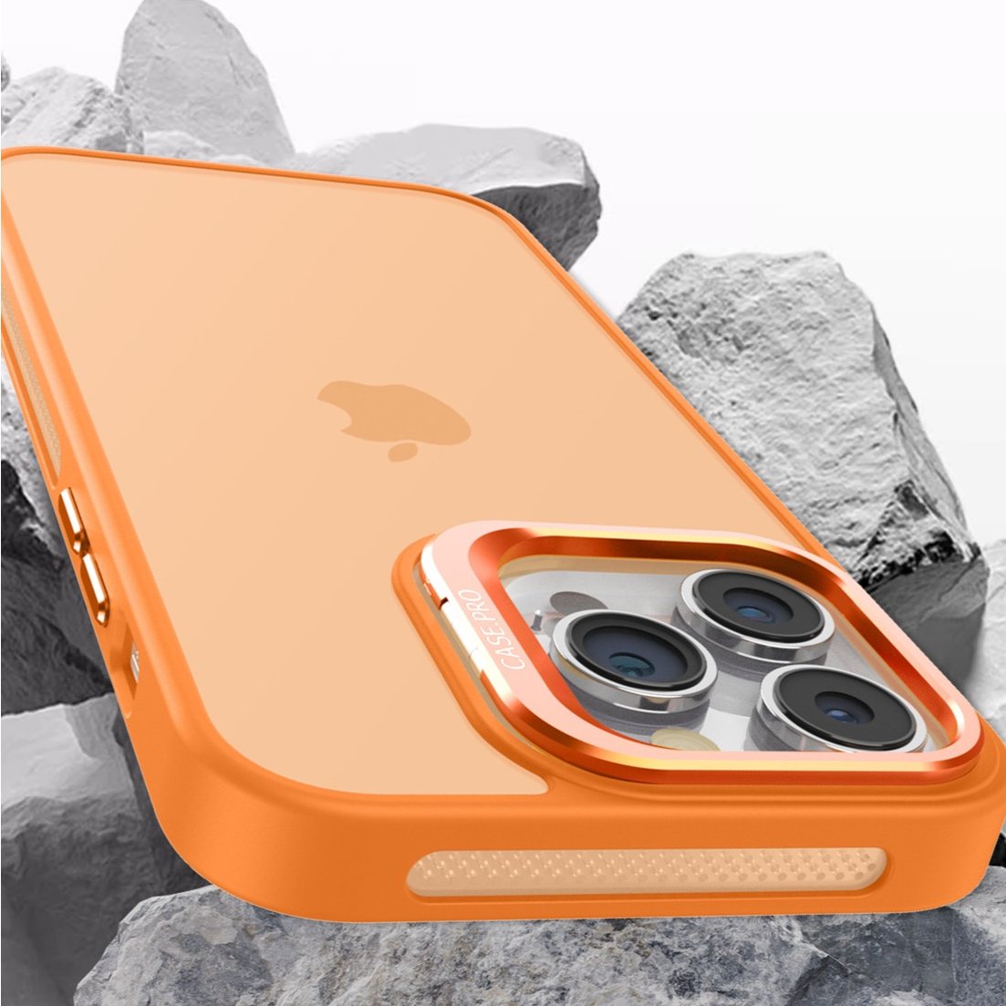 Frosted Lens Guard Bracket Case - iPhone