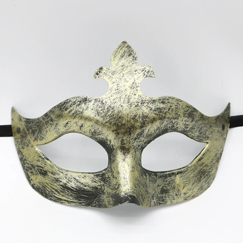 0207ba Halloween Ball Party Mask Retro Jazz Flat Head Mask Antique Half Face Mask Decoration for Men and Women
