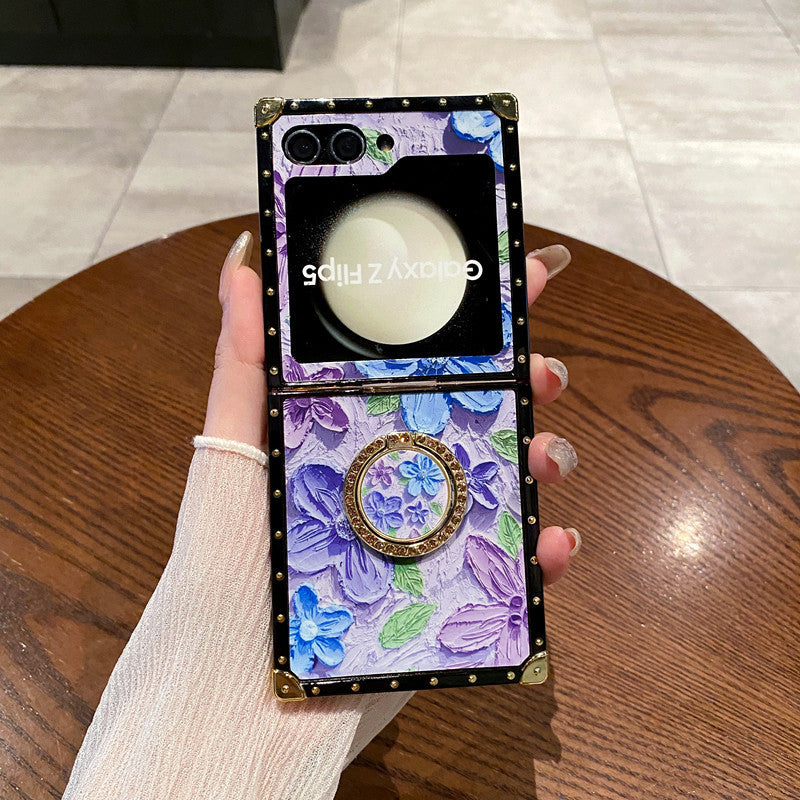 Colorful Oil Painting Flowers Pattern Case - Samsung