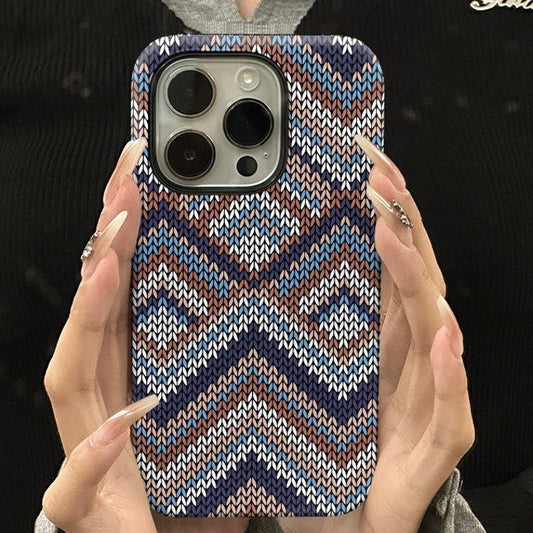 Classic Retro Woven Pattern Case - iPhone
