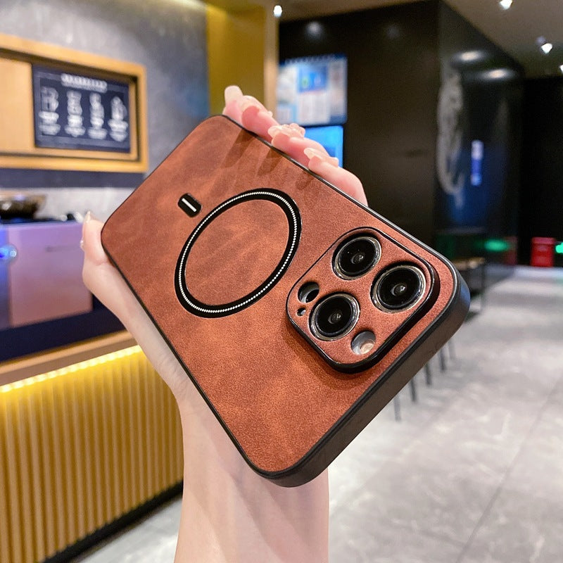 Deluxe Suede Leather Magsafe Case - iPhone