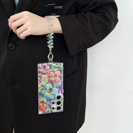 Floral Brilliance Wrist Strap Case - Samsung
