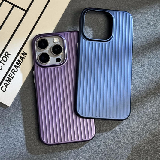 Ribbed Striped Hard Frosted Case - iPhone