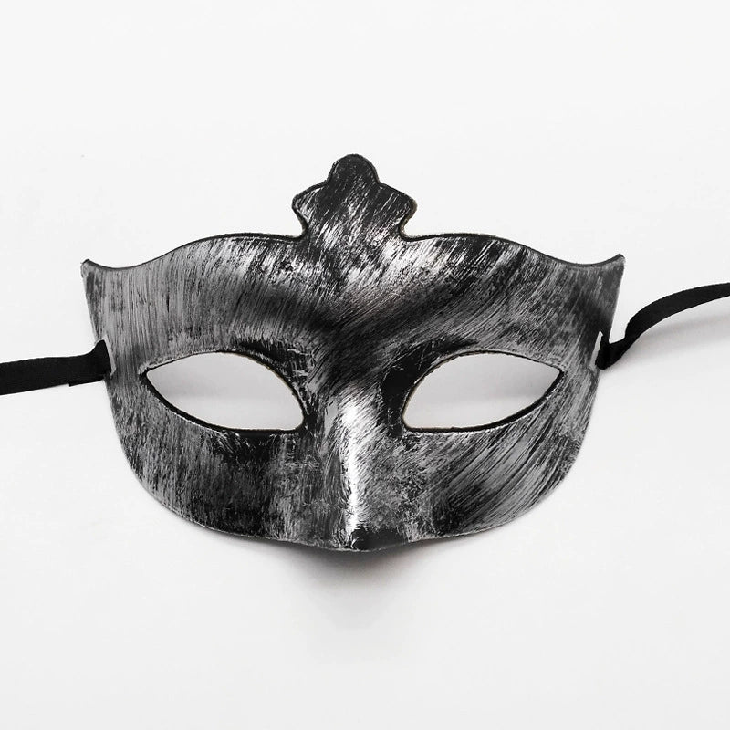 0207ba Halloween Ball Party Mask Retro Jazz Flat Head Mask Antique Half Face Mask Decoration for Men and Women