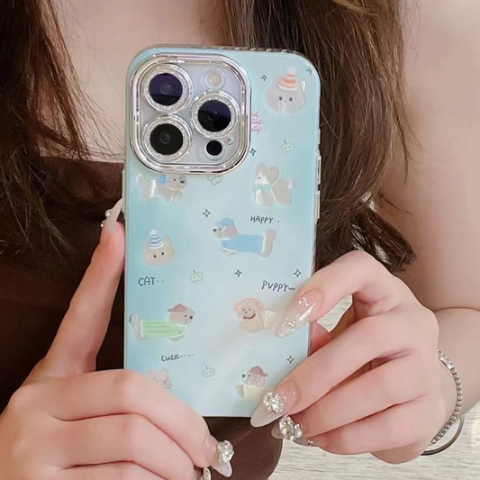 Cute Cat & Puppy Charm Case