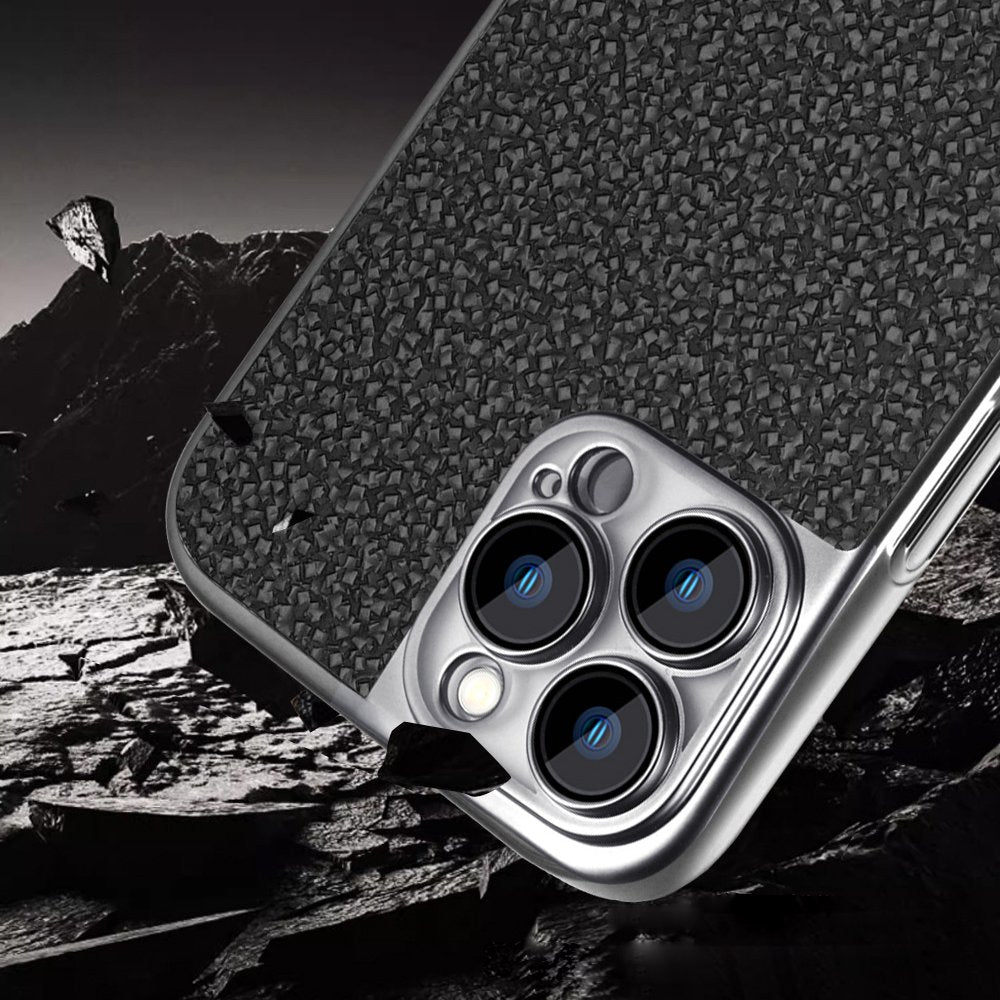 Distinct Dual Tone Rock Texture Case - iPhone