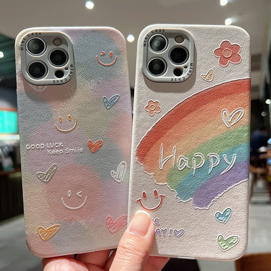 Happy Graffiti Rainbow Smiley Case