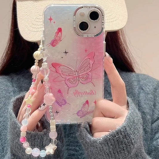 Flutter Glow Butterfly Shell Pattern Case - iPhone