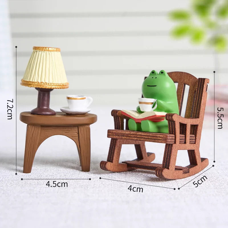 Frog Cute Graduation Cure Small Ornaments Office Station Emotional Stability Table Decoration Birthday Decompression Gift