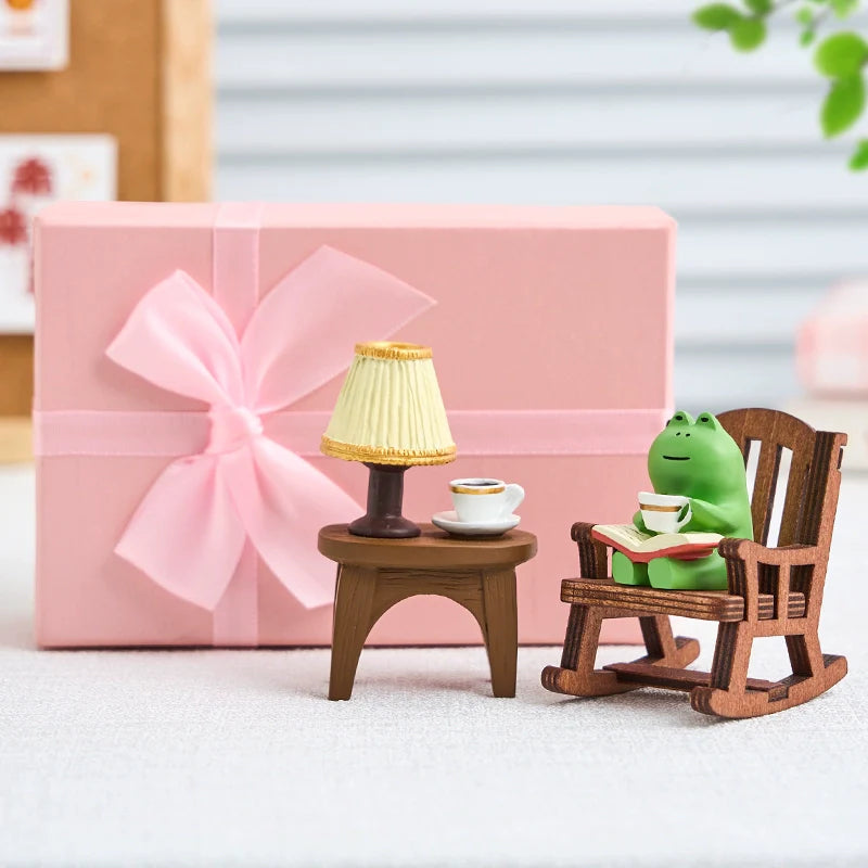 Frog Cute Graduation Cure Small Ornaments Office Station Emotional Stability Table Decoration Birthday Decompression Gift
