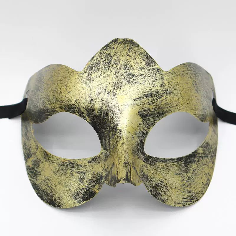 0207ba Halloween Ball Party Mask Retro Jazz Flat Head Mask Antique Half Face Mask Decoration for Men and Women