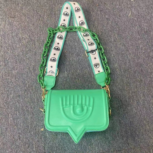 Chiara Ferragni Debossed Logo Shoulder Bag