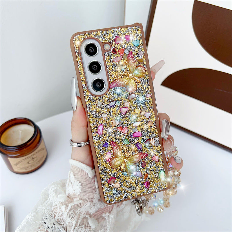 Diamond Stone Rainbow Butterfly Case