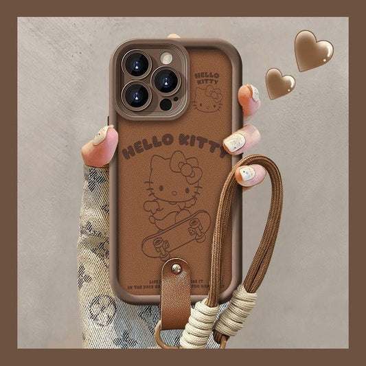 Hello Kitty Leather Case With Lanyard