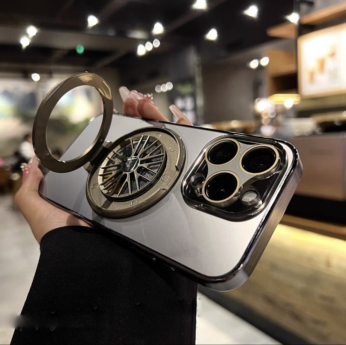 Frost Edge Rotating Gyro Bracket Case - iPhone