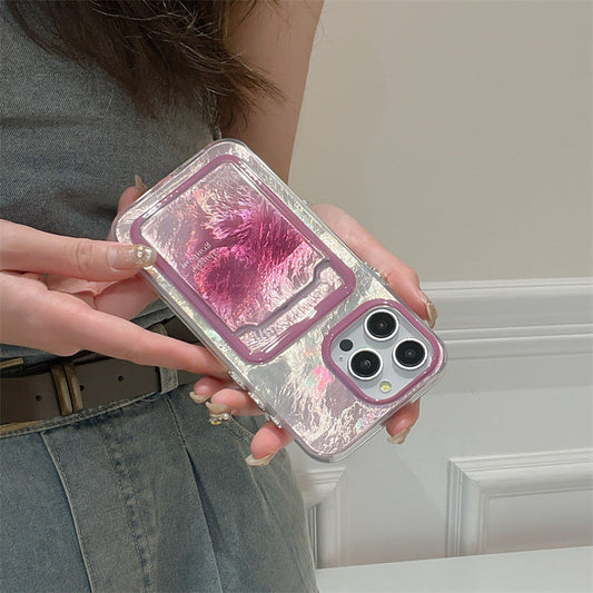 Purple Smudged Love Card Holder Case