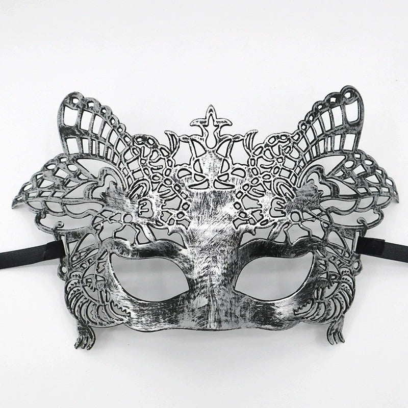 0207ba Halloween Ball Party Mask Retro Jazz Flat Head Mask Antique Half Face Mask Decoration for Men and Women