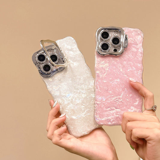 Elegant Wave Phone Case with Ring Stand