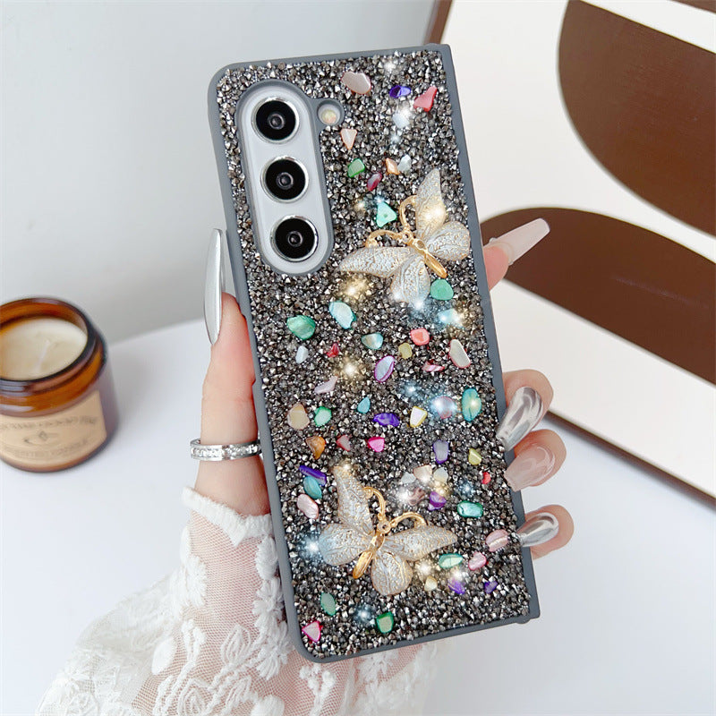 Diamond Stone Rainbow Butterfly Case