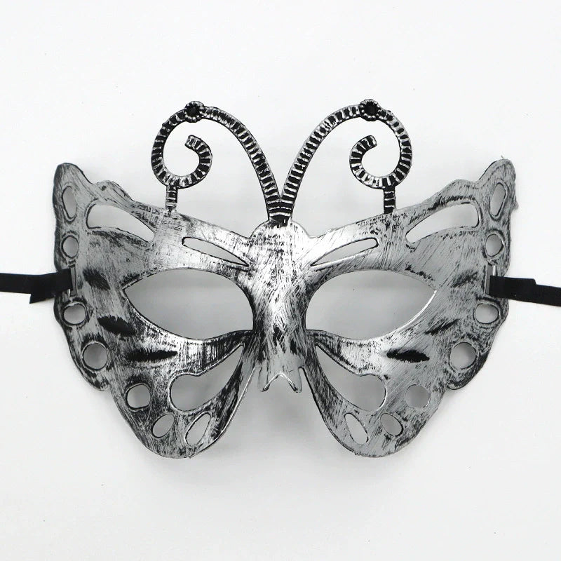 0207ba Halloween Ball Party Mask Retro Jazz Flat Head Mask Antique Half Face Mask Decoration for Men and Women