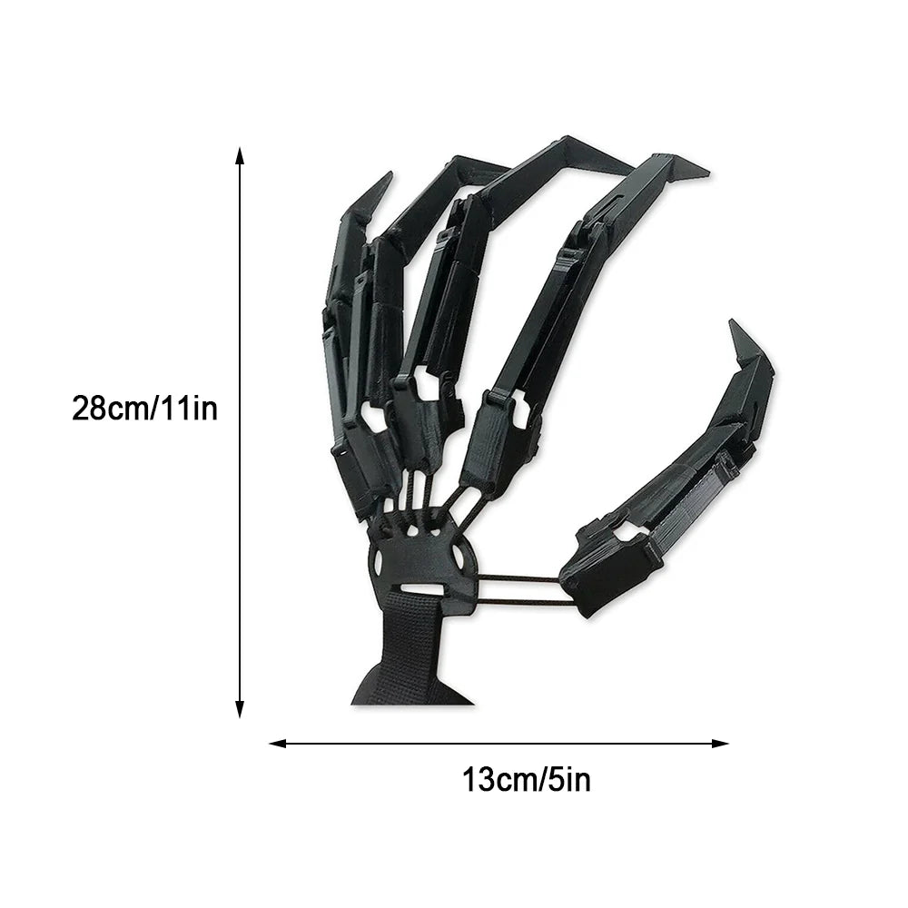 0709BA Black Dragon Hand Claw Movable Joint Flexible and Changeable Gloves Toy Halloween Role Play Horror Ghost Hand Props