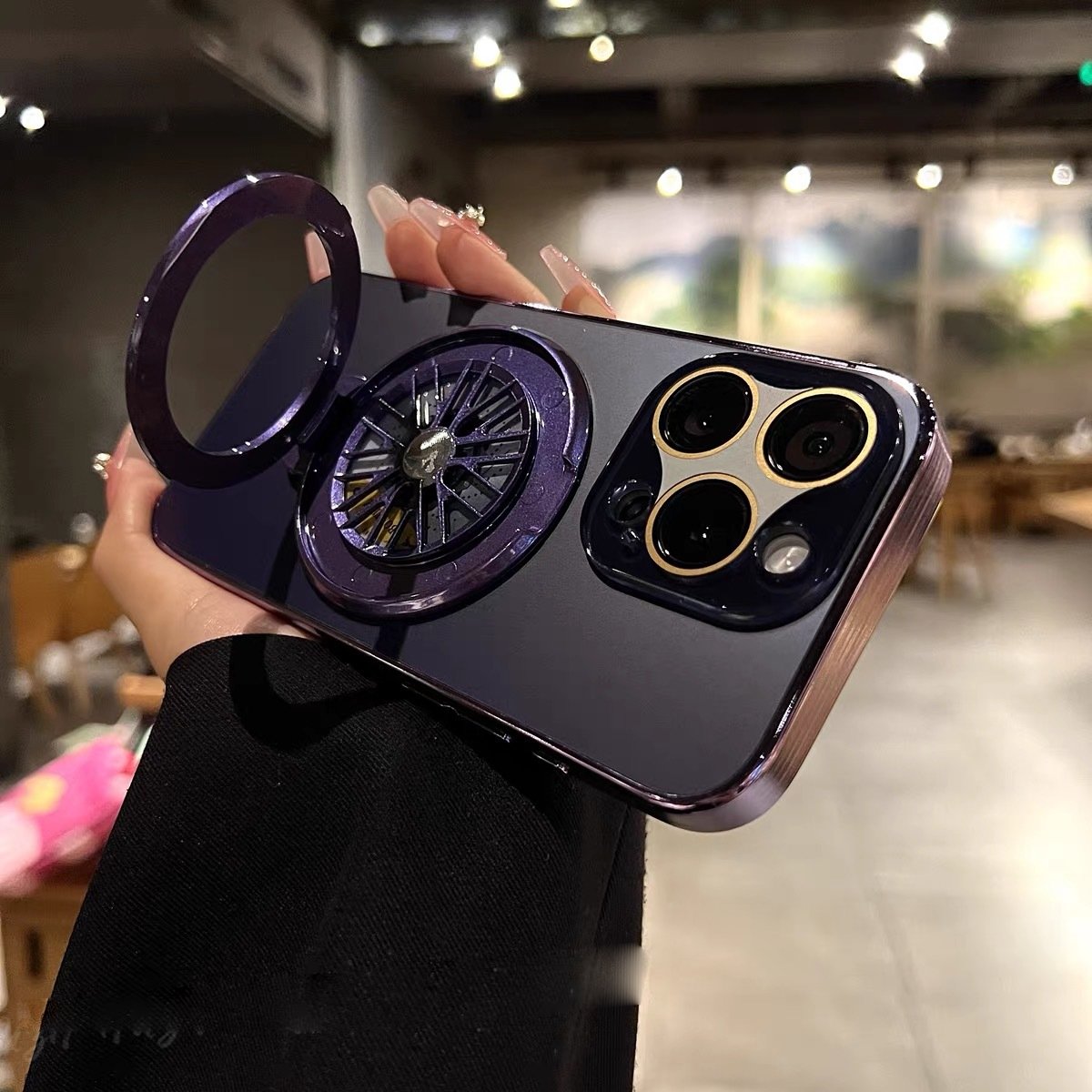 Frost Edge Rotating Gyro Bracket Case - iPhone