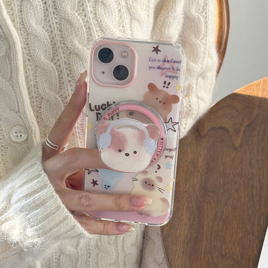 Chic & Cute Cartoon Cat Magnetic Case - iPhone