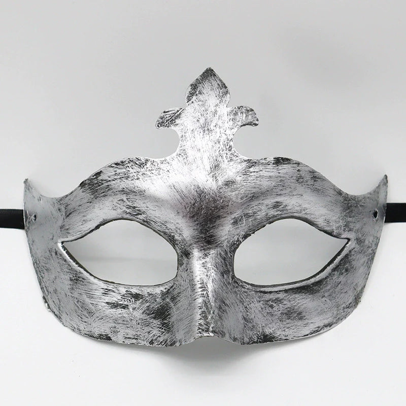 0207ba Halloween Ball Party Mask Retro Jazz Flat Head Mask Antique Half Face Mask Decoration for Men and Women