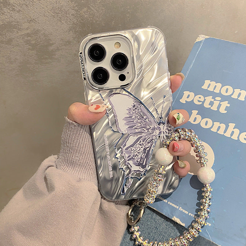 Water Ripple Silver Butterfly Case