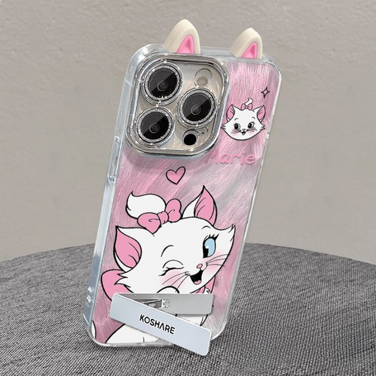 Cute Kitty Phone Case with Kickstand