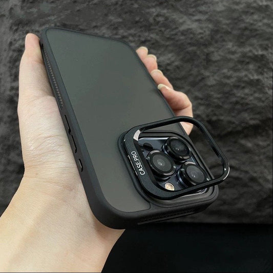 Frosted Lens Guard Bracket Case - iPhone